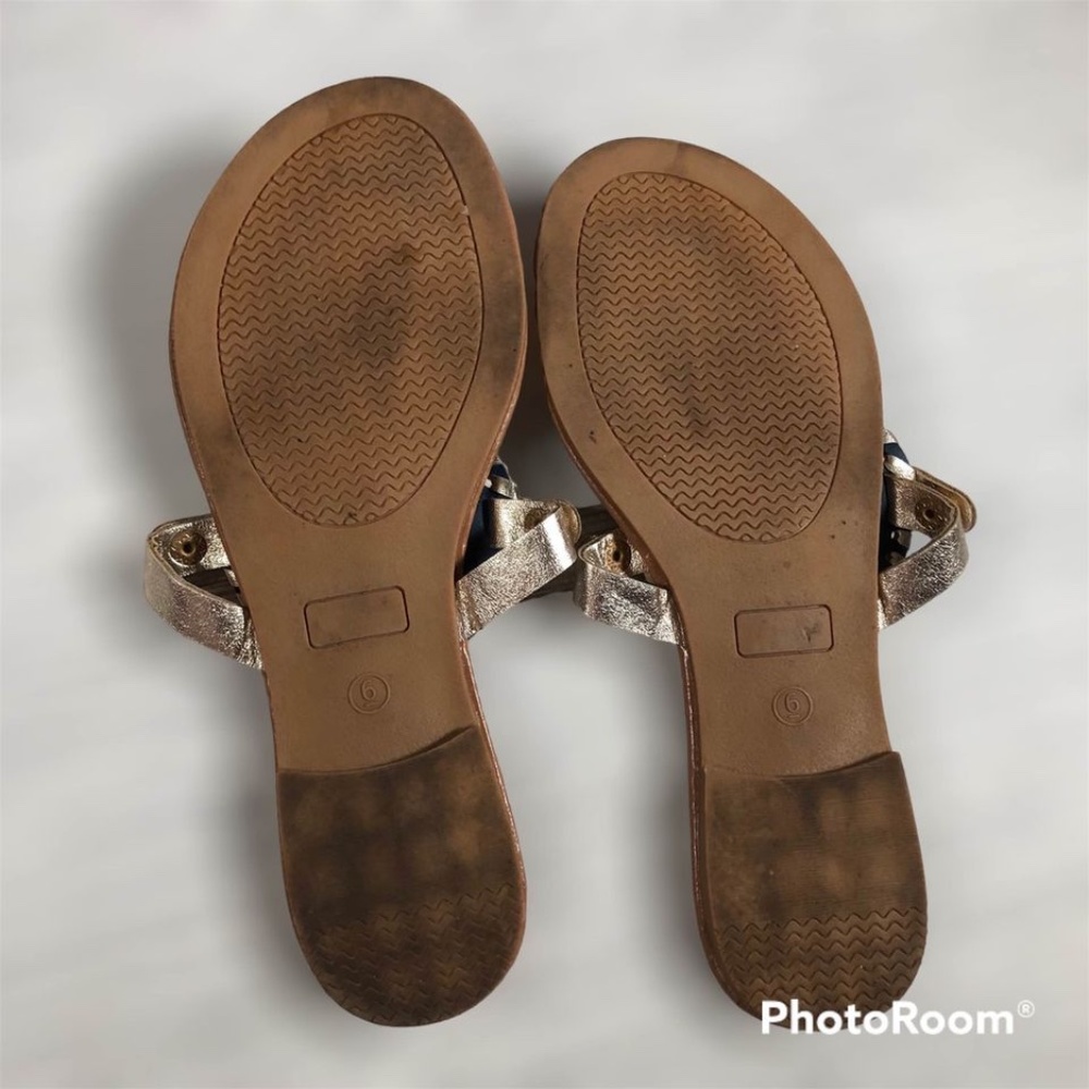 Simply Southern reversible floral flip flop Thong Sandals size 6 - Picture 2 of 10